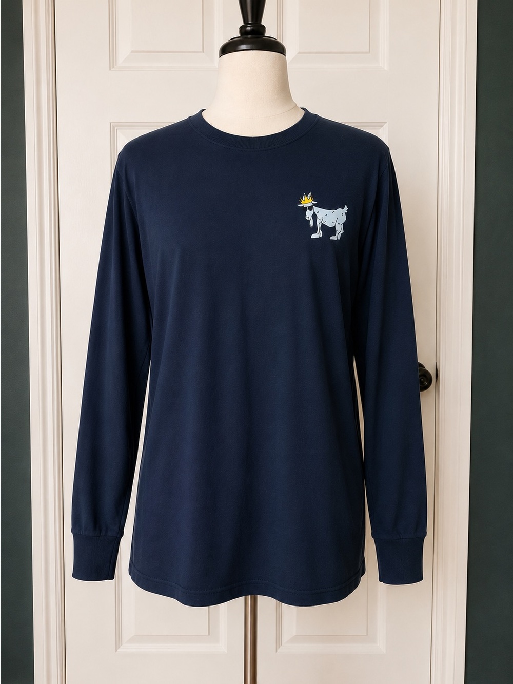 Men’s Long-Sleeve Goat USA T-Shirt Size L